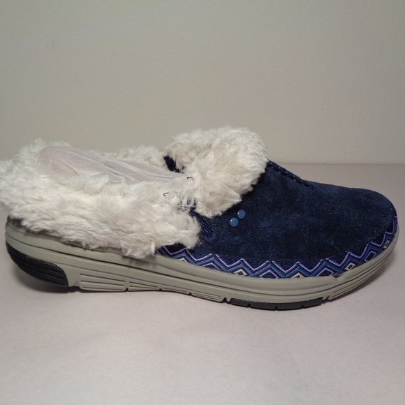 Ryka Size 7 Wide ADVENTURE Navy Suede New Clogs - Picture 2 of 13